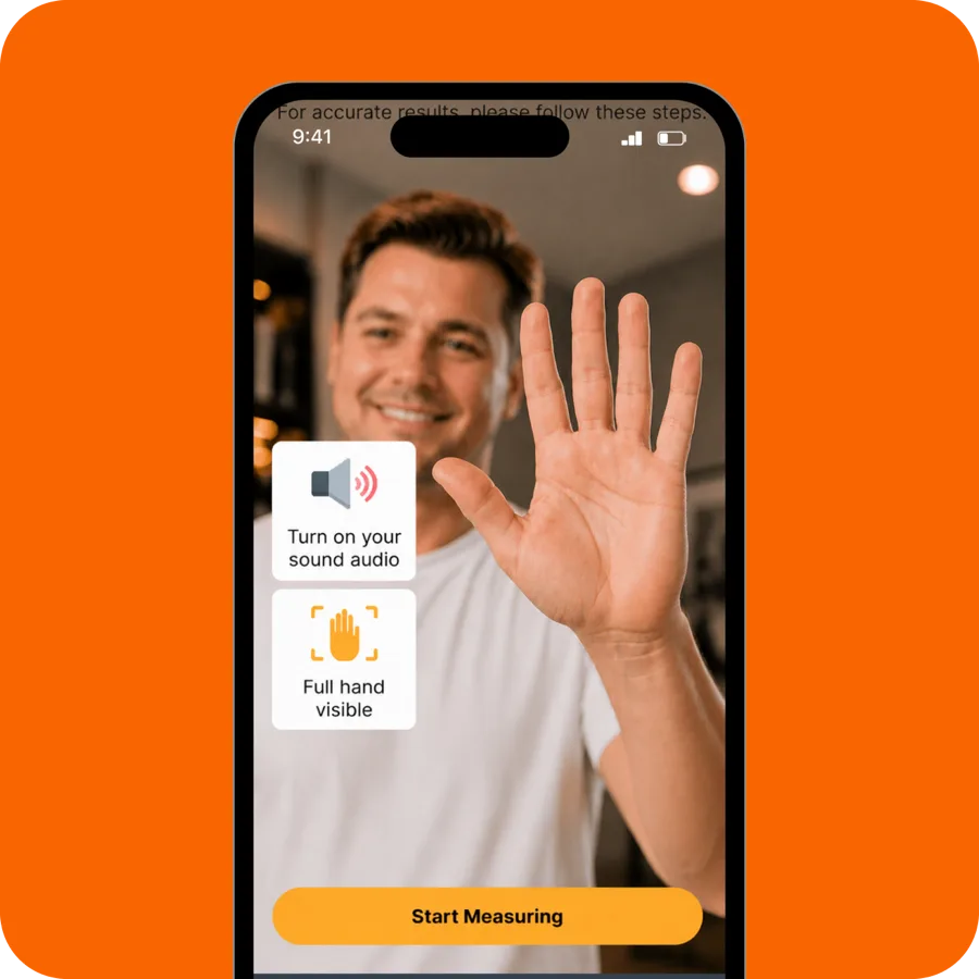 UniMeasureAI recommends the right glove size