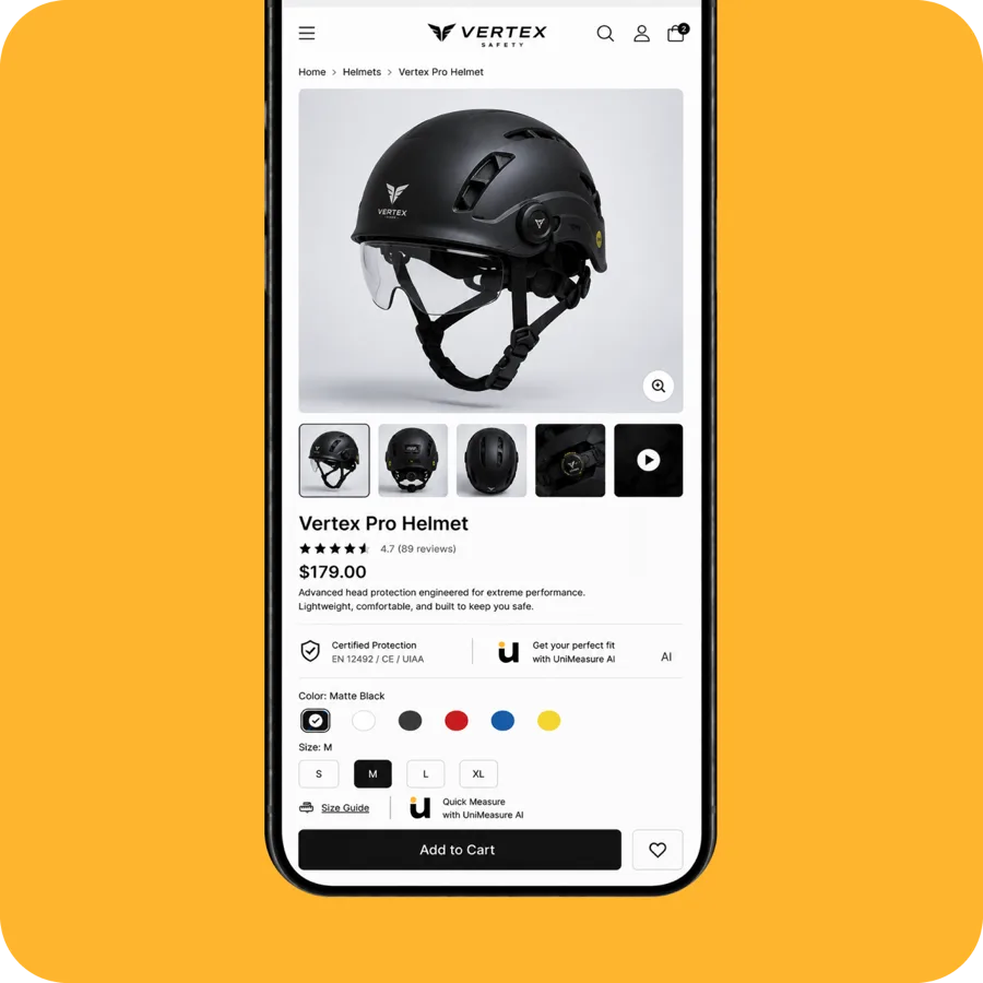 Head measurement & helmet sizing online
